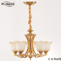 Novo Design Vidro Vintage e Material de Ferro Iluminação Chandelier com Bronze Cor Finish Preço de Fábrica